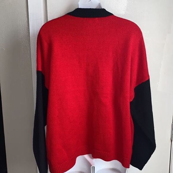 TOPSHOP Dixieland Slogan Red and Black Sweater-M - Picture 4 of 6
